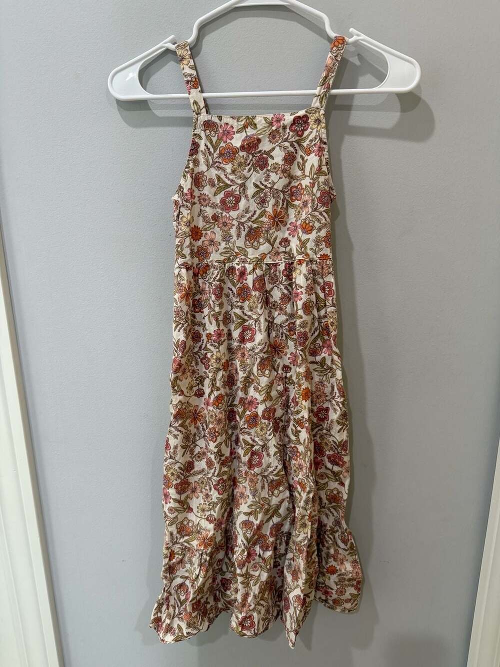 Old Navy Girls Floral Cami Tiered Midi Dress, boho indie girly size L